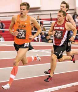 ALLEREDE NÅDD NOEN MÅL: Distanseløper Vegard Ølstad som studerer i Oklahoma, USA, satte ny norsk innendørsrekord på mile-distansen i februar. FOTO: Clay Billman, Oklahoma State Athletics