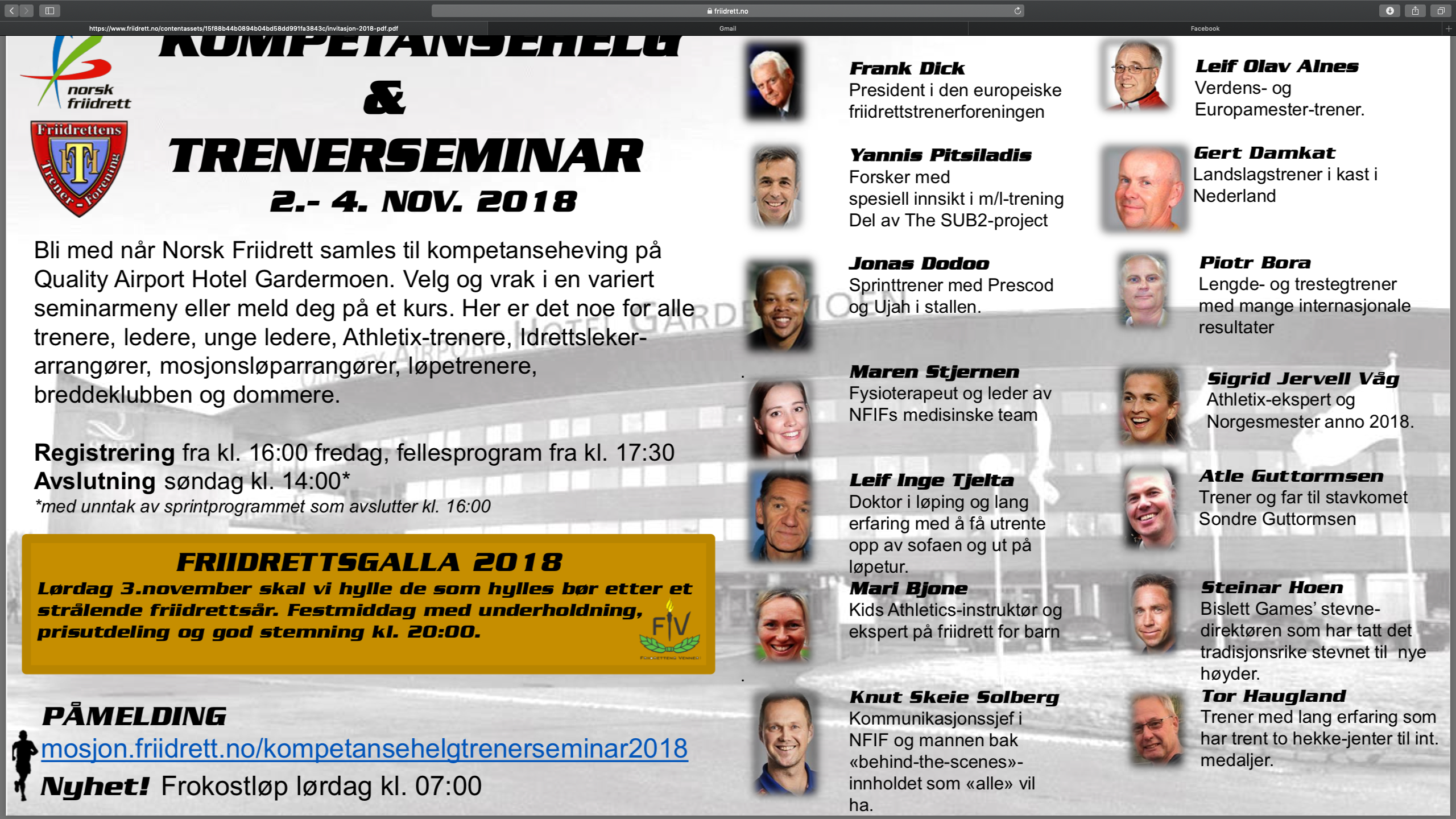 Kompetansehelg og trenerseminar 2018