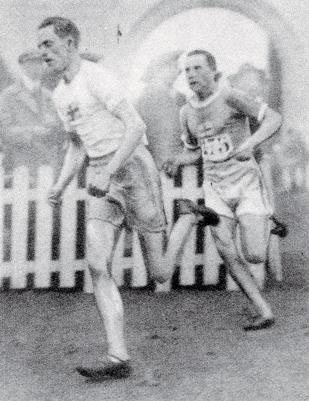 I TET: Eric Bacman leder foran Paavo Nurmi.