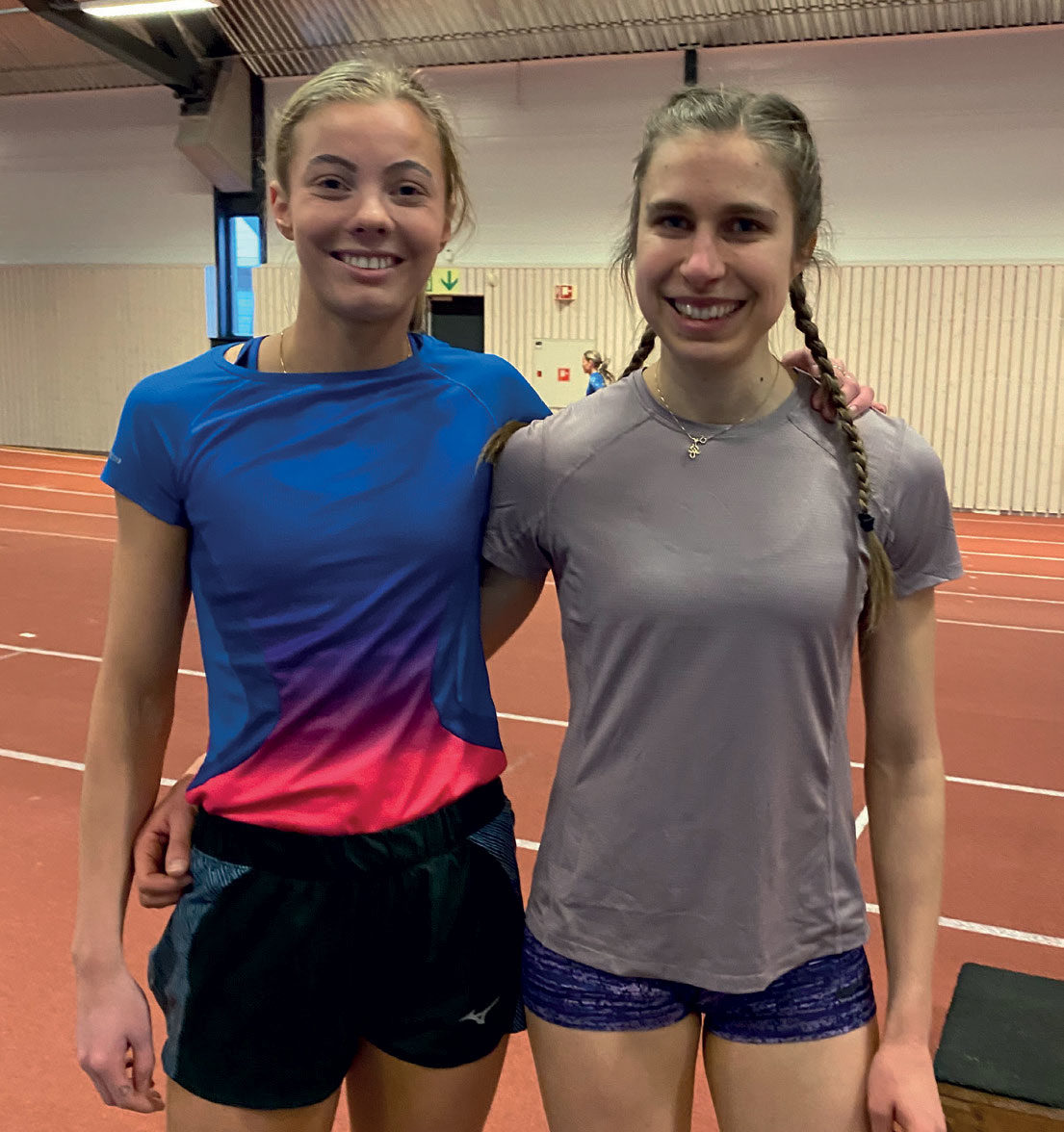 TRENINGSVENNINNER: Thale Leirfall Bremset (til venstre) og Caroline Fleischer trives på trening, og ser fram til sommeren.